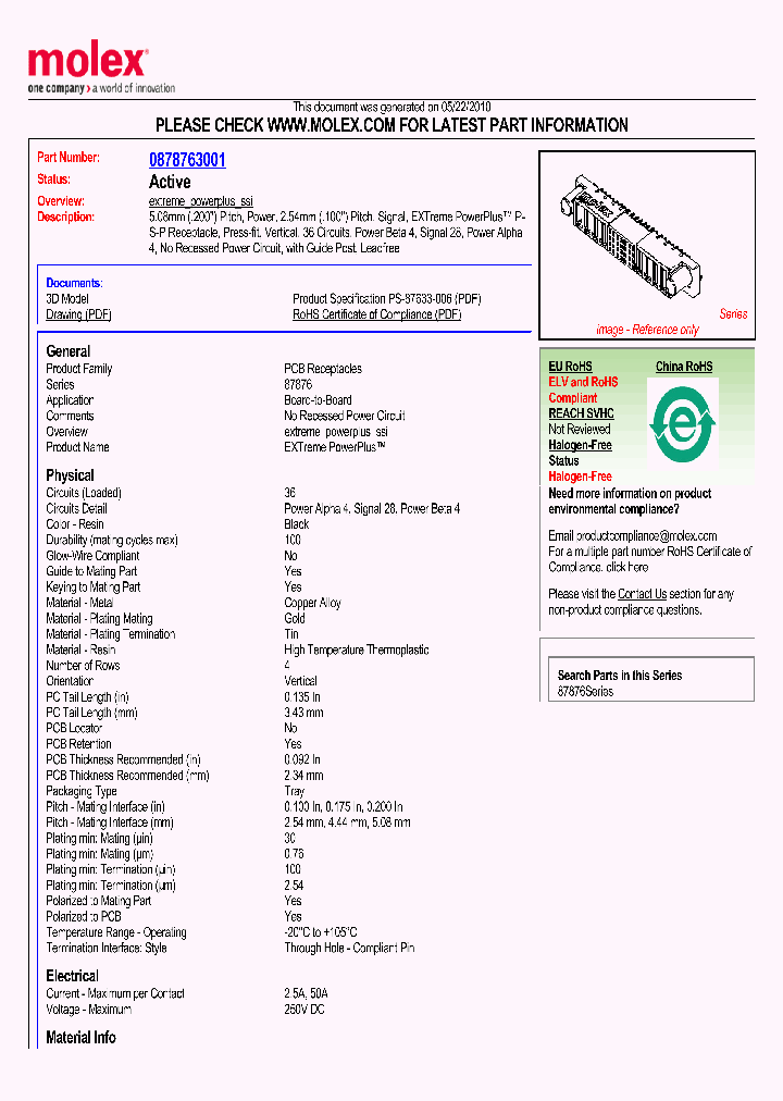 0878763001_4920208.PDF Datasheet