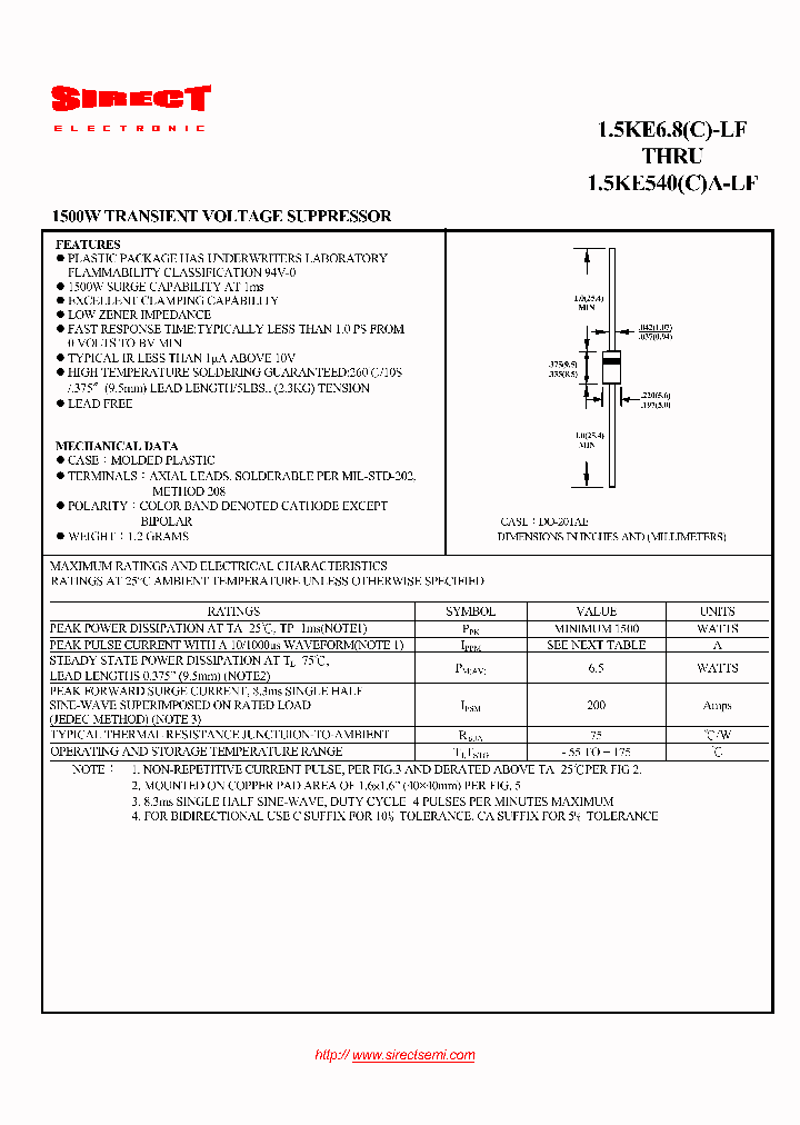 15KE13CA-LF_4896600.PDF Datasheet