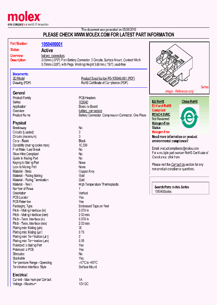 1050400001_4863010.PDF Datasheet