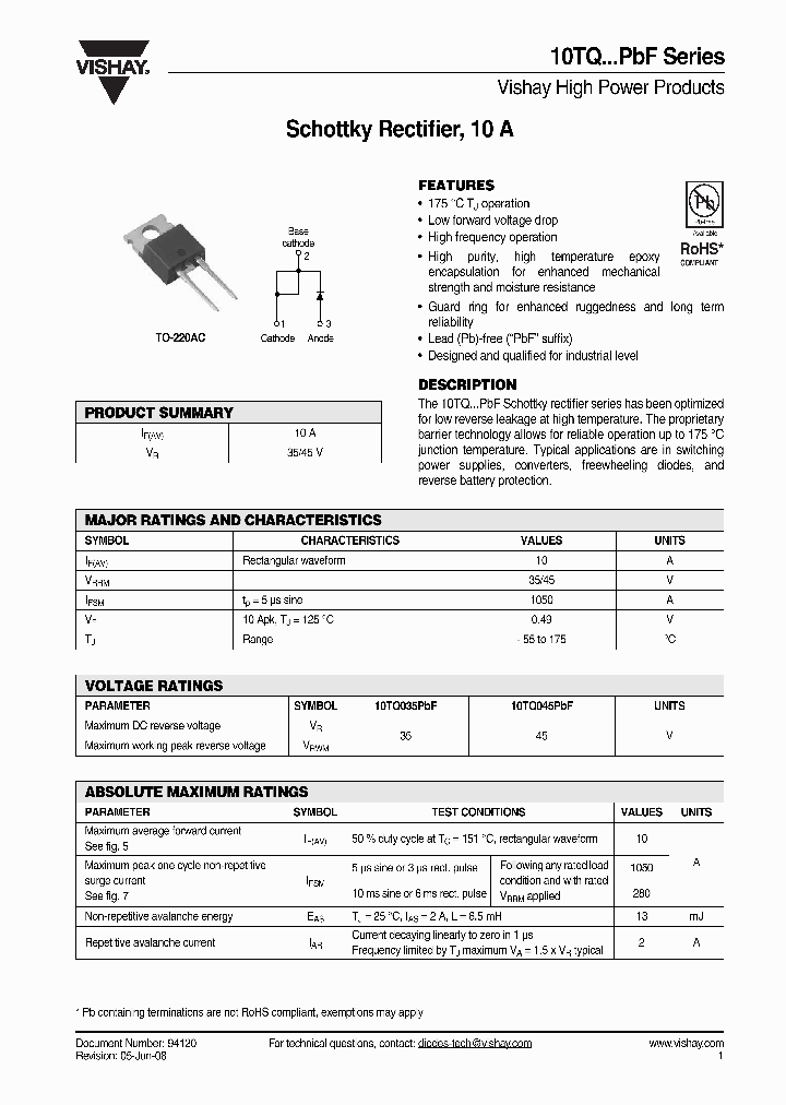 10TQPBF_4529895.PDF Datasheet