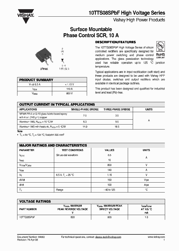 10TTS08SPBF_4304707.PDF Datasheet