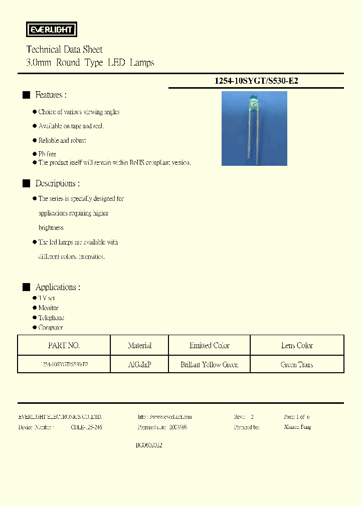 1254-10SYGTS530-E2_4792070.PDF Datasheet