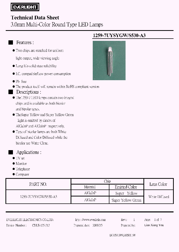 1259-7UYSYGWS530-A3_4723117.PDF Datasheet
