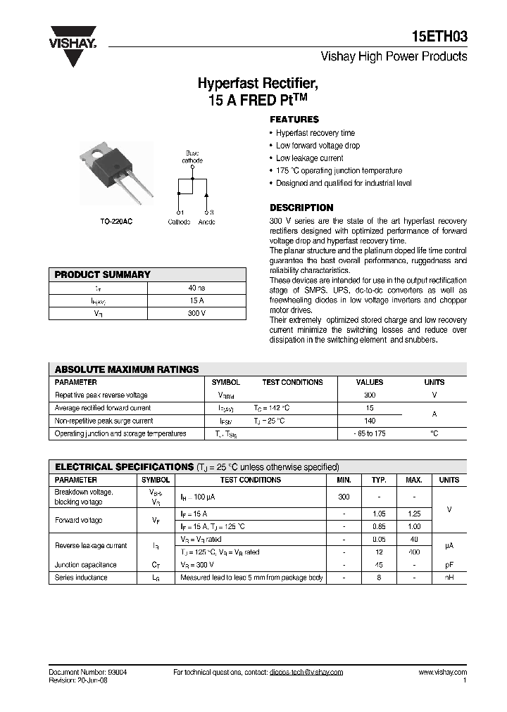 15ETH03_4400809.PDF Datasheet