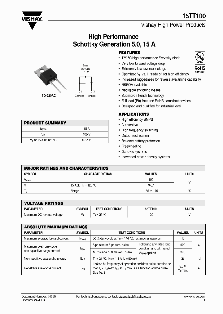 15TT100_4284608.PDF Datasheet