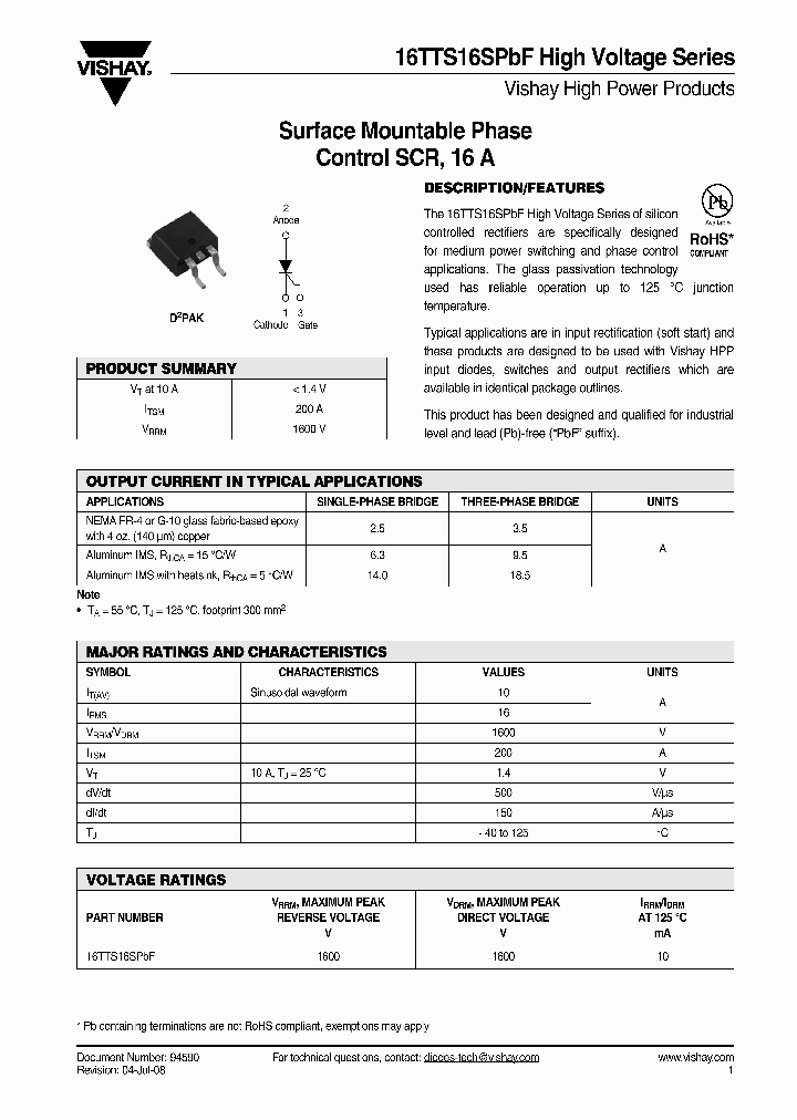 16TTS16SPBF_4583444.PDF Datasheet