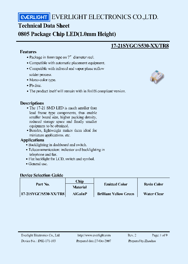 17-21SYGC_4237457.PDF Datasheet