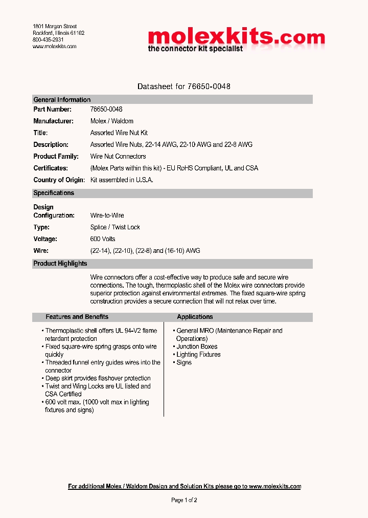19160-0043_4609920.PDF Datasheet