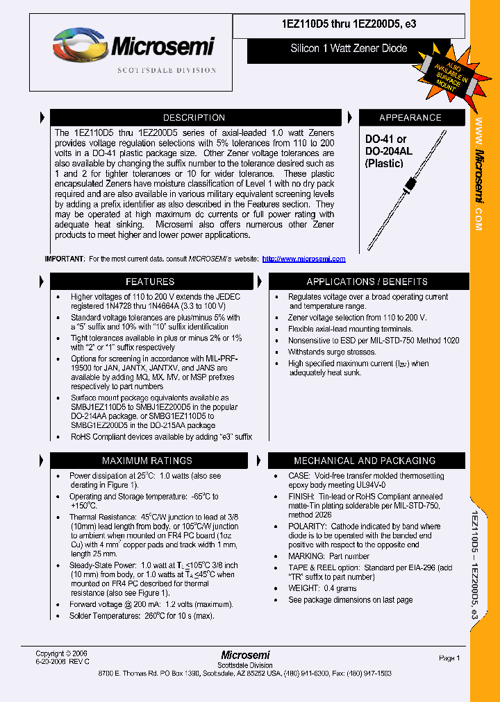 1EZ110D5E3_4773355.PDF Datasheet