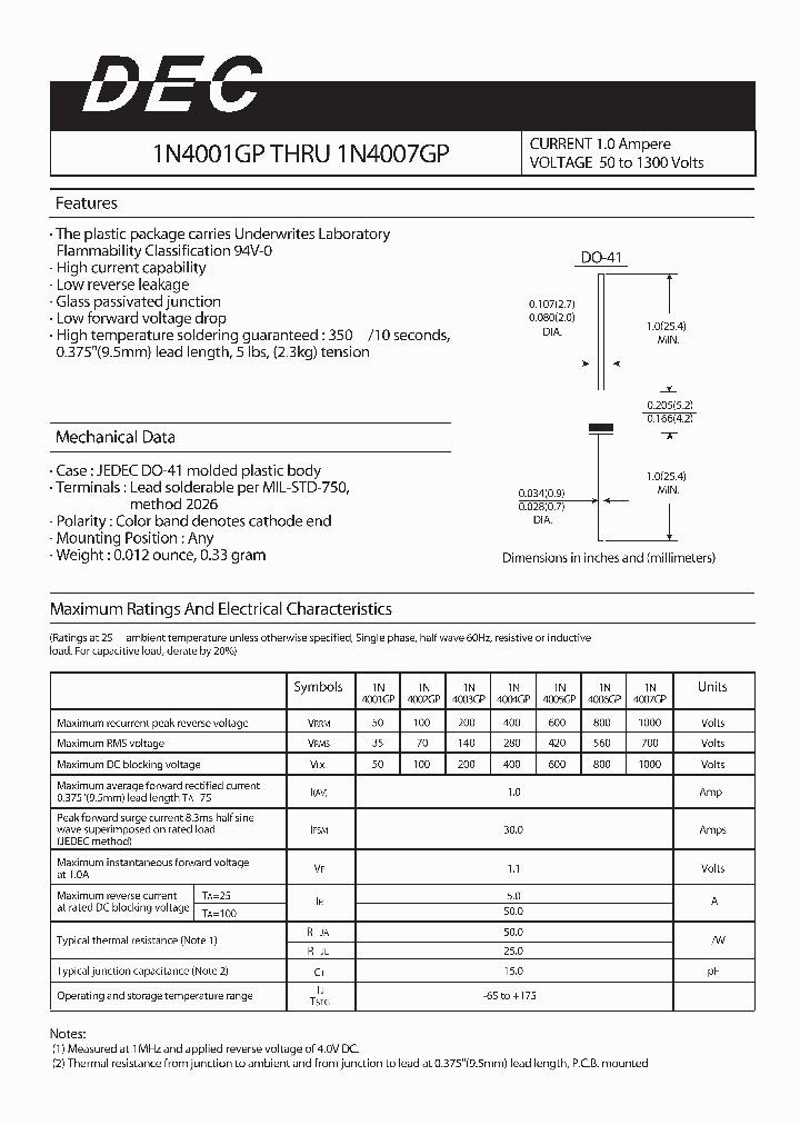 1N4003GP_4822184.PDF Datasheet