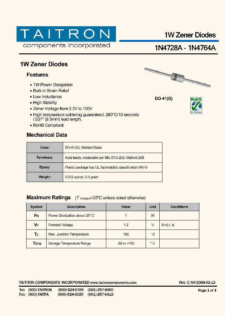 1N4764A_4459119.PDF Datasheet