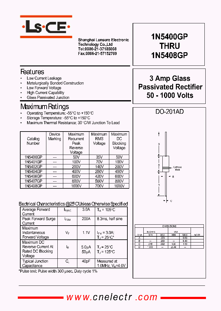 1N5401GP_4731741.PDF Datasheet