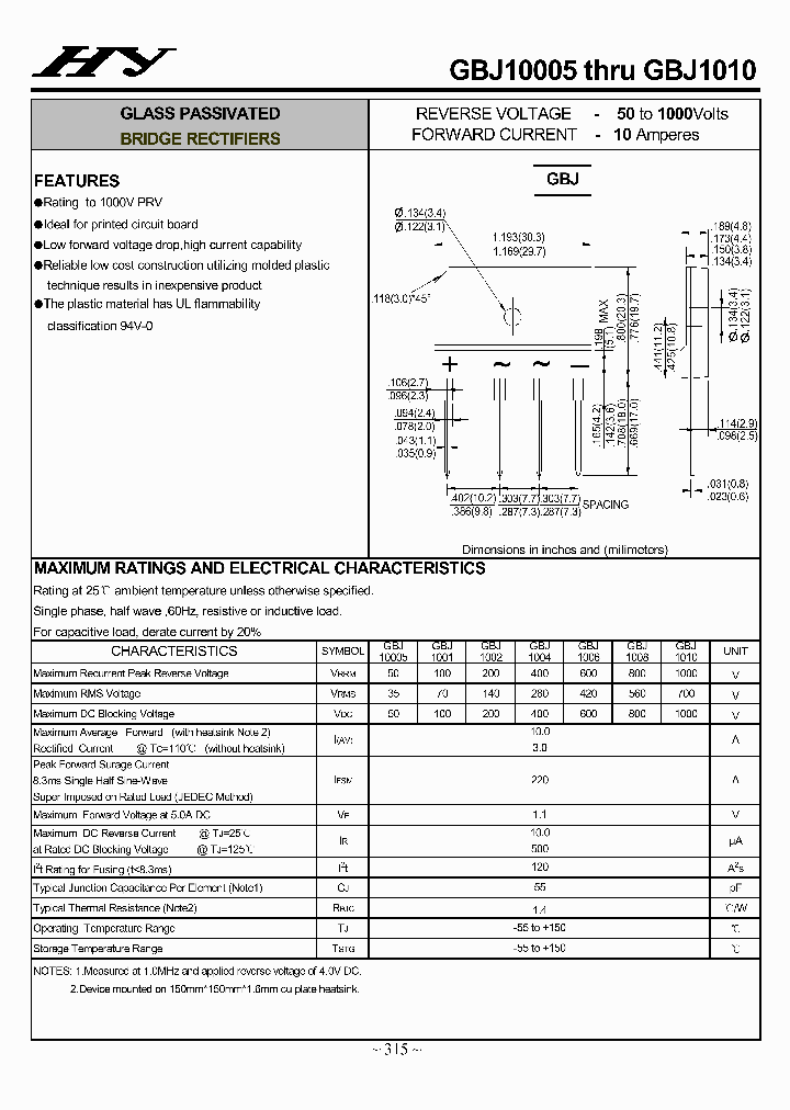 GBJ10005-GBJ1010_4505012.PDF Datasheet