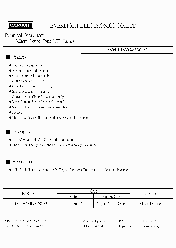 204-10SYGDS530-E2_4489747.PDF Datasheet