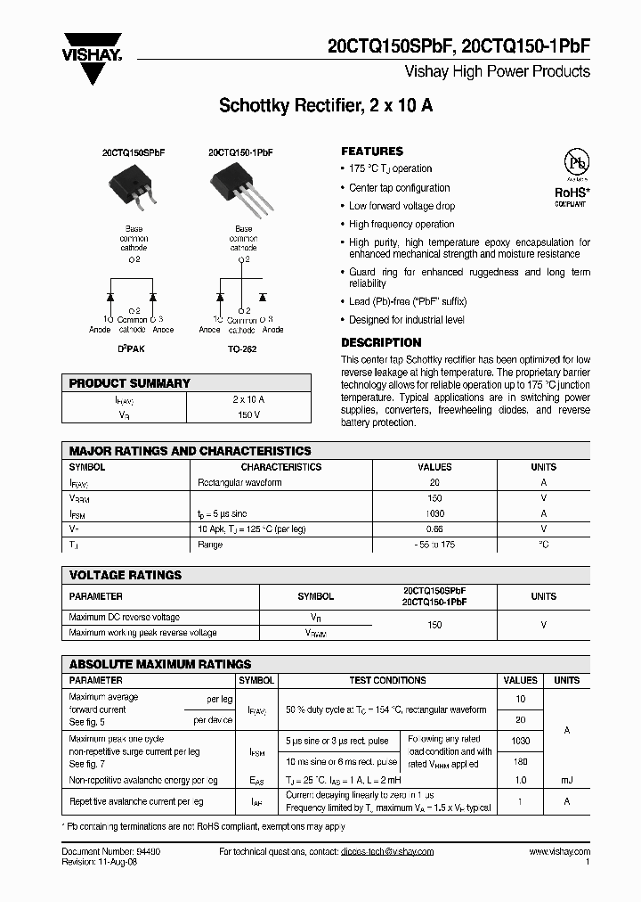 20CTQ150-1PBF_4246130.PDF Datasheet