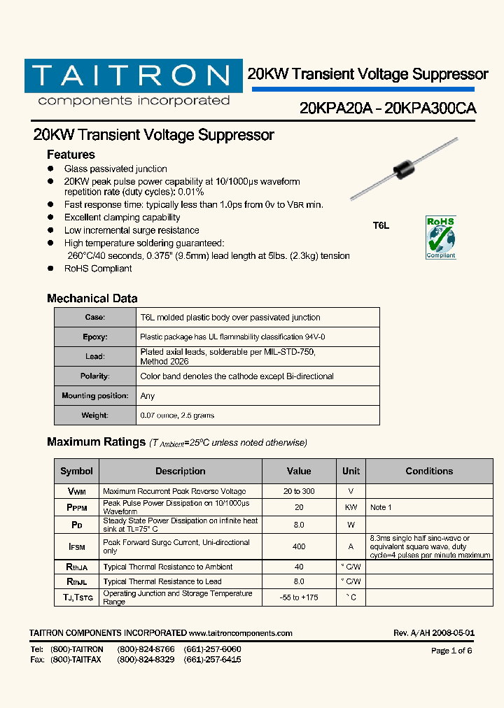 20KPA300A_4905803.PDF Datasheet