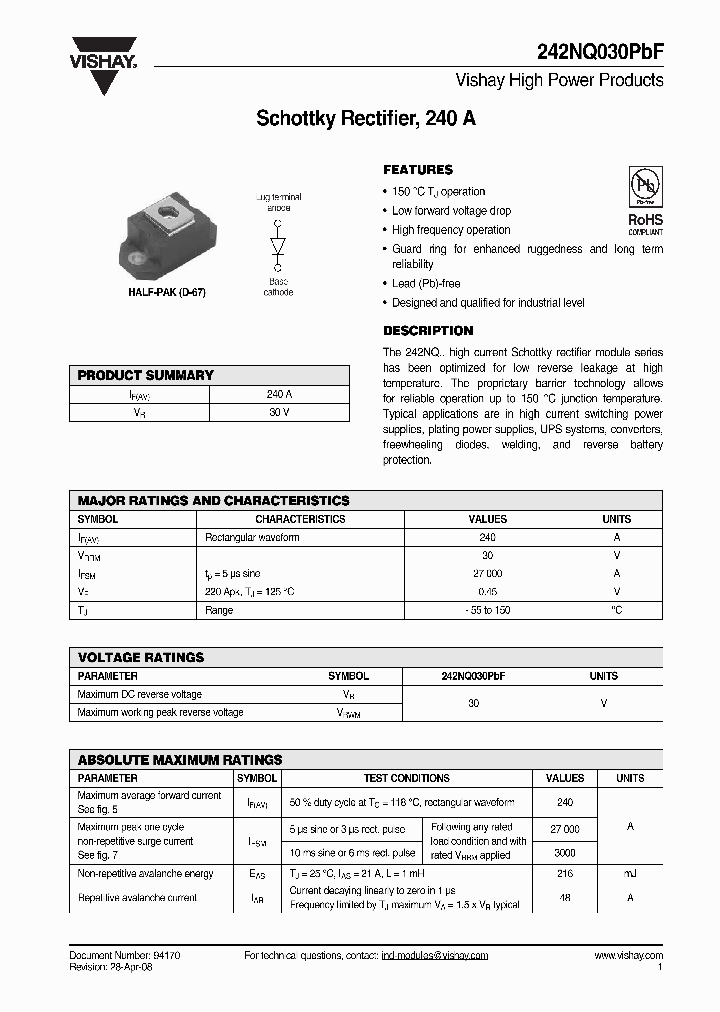 242NQ030PBF_4269933.PDF Datasheet