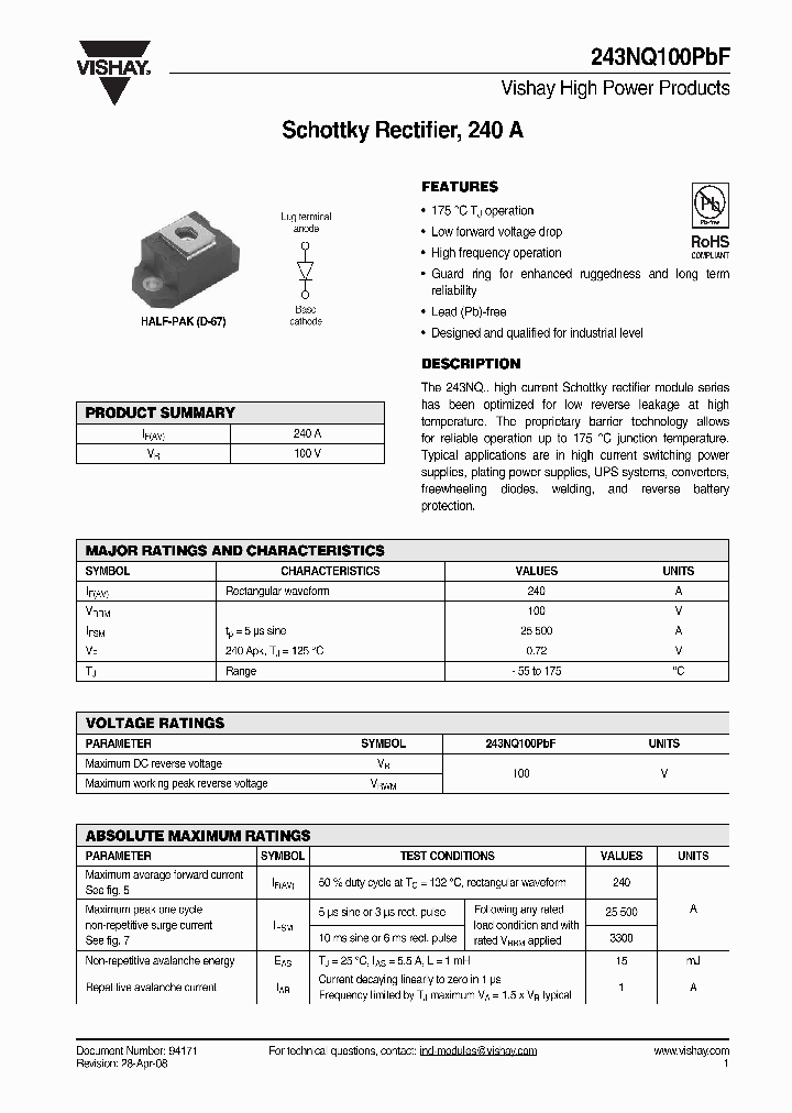 243NQ100PBF_4886912.PDF Datasheet