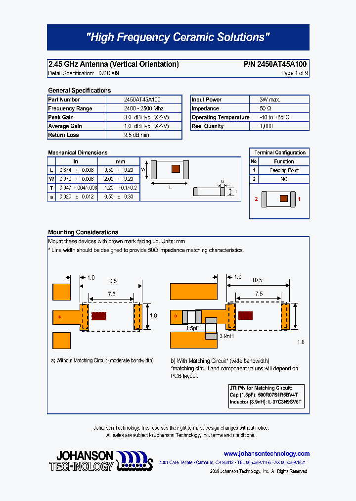 2450AT45A10009_4815627.PDF Datasheet