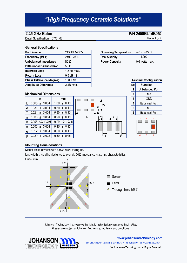 2450BL14B050_4867773.PDF Datasheet