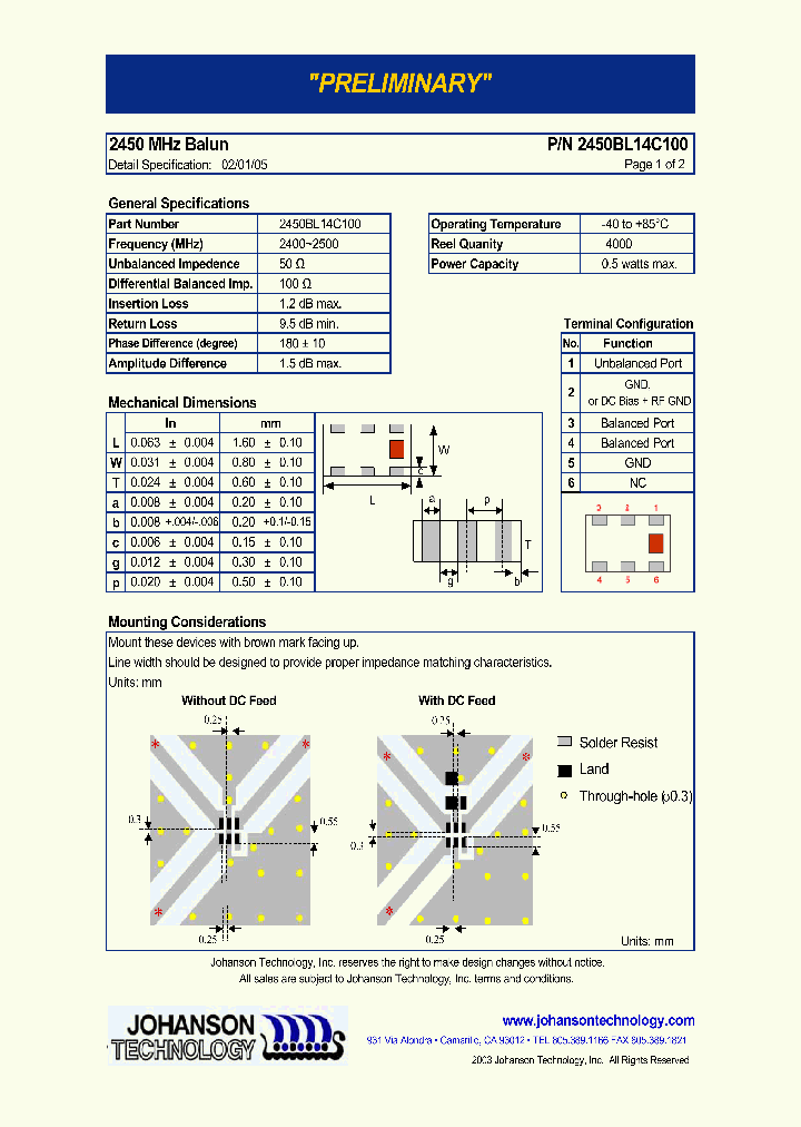 2450BL14C100_4867781.PDF Datasheet