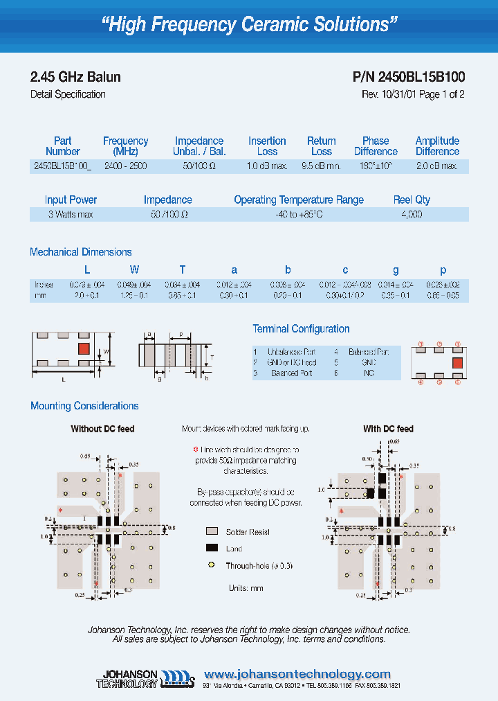 2450BL15B100_4867783.PDF Datasheet