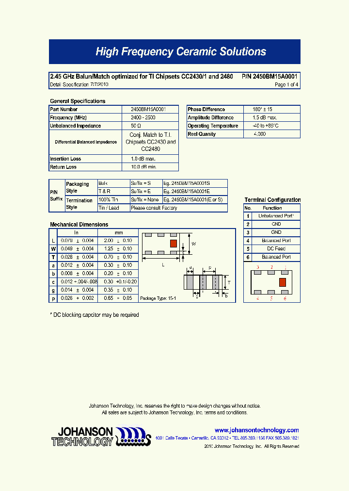 2450BM15A0001E_4662617.PDF Datasheet