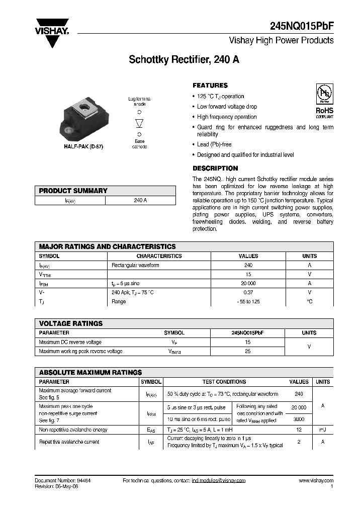 245NQ015PBF_4420986.PDF Datasheet