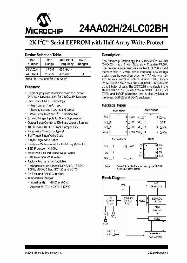 24AA02H-ILT_4501588.PDF Datasheet