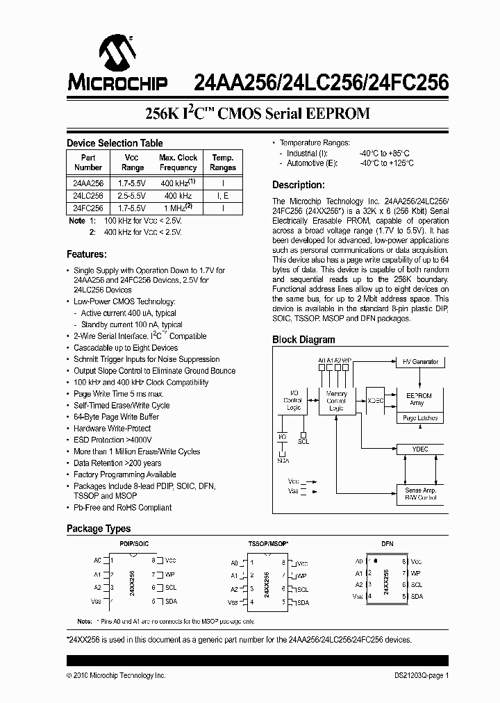 24FC256T-IMF_4570220.PDF Datasheet