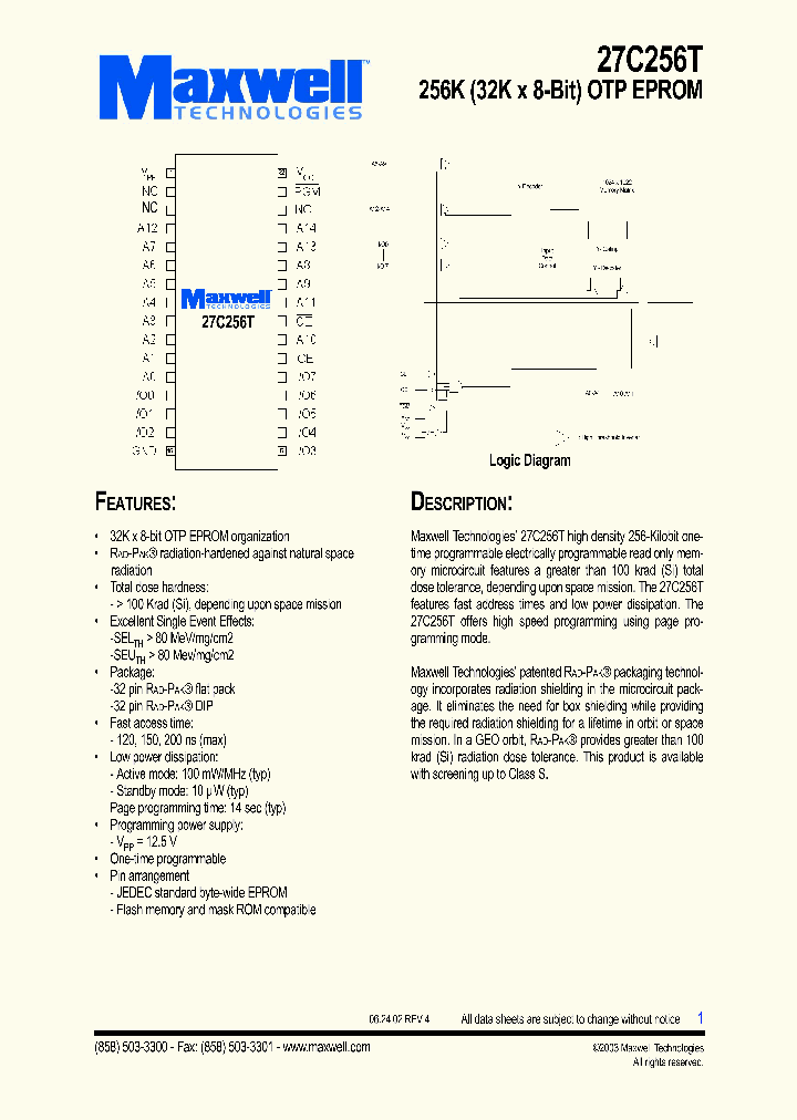 27C256TRPDI-12_4602945.PDF Datasheet