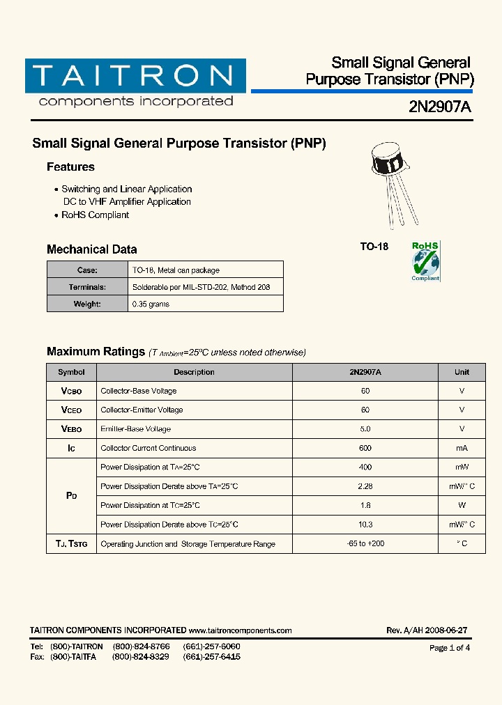 2N2907A_4360092.PDF Datasheet