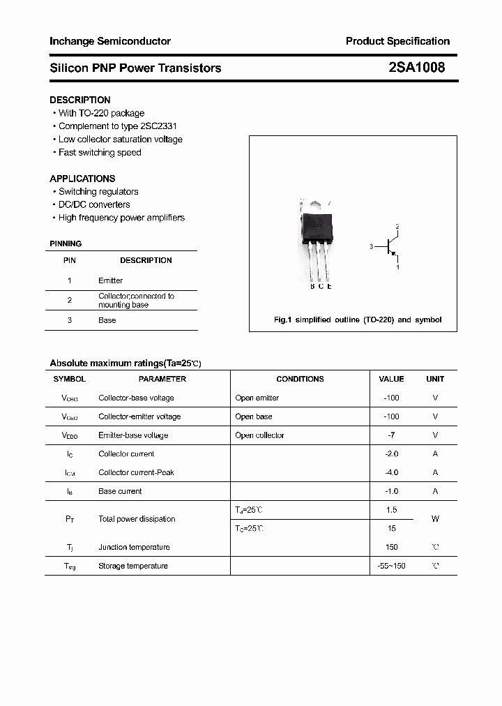 2SA1008_4426620.PDF Datasheet