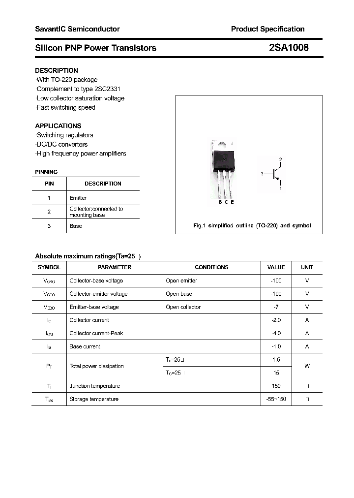 2SA1008_4426621.PDF Datasheet