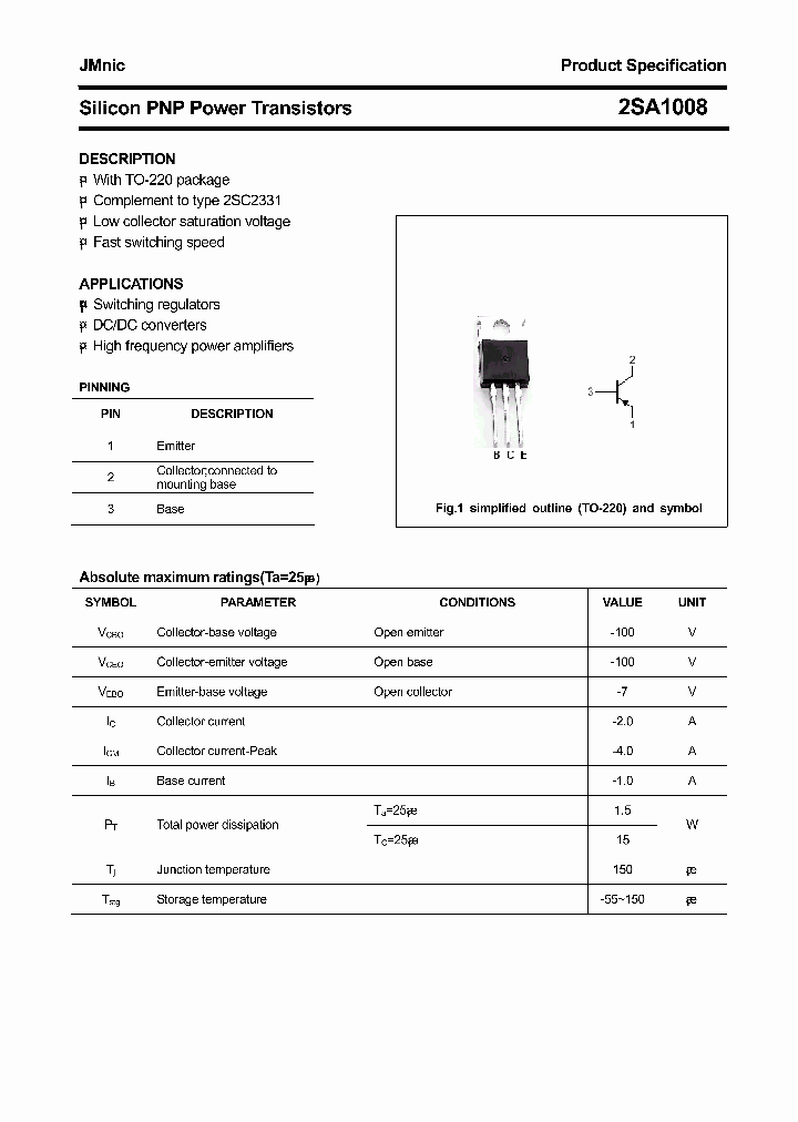 2SA1008_4775001.PDF Datasheet