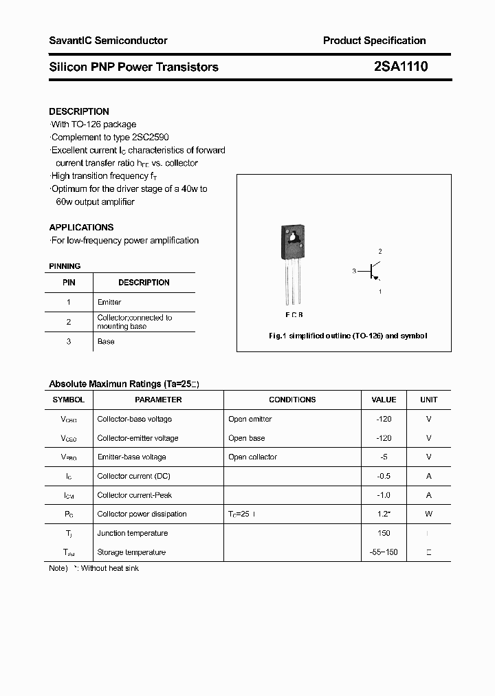 2SA1110_4433587.PDF Datasheet