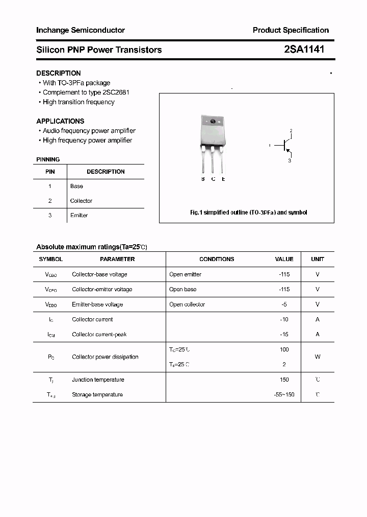 2SA1141_4313799.PDF Datasheet