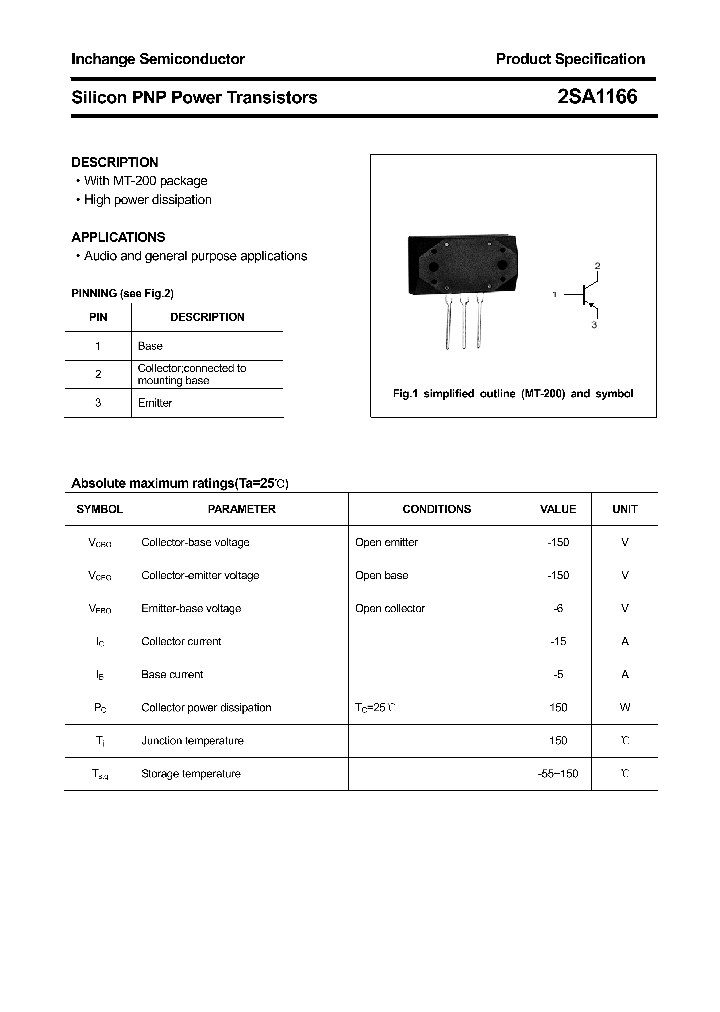 2SA1166_4294989.PDF Datasheet