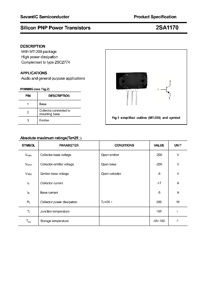 2SA1170_4385106.PDF Datasheet