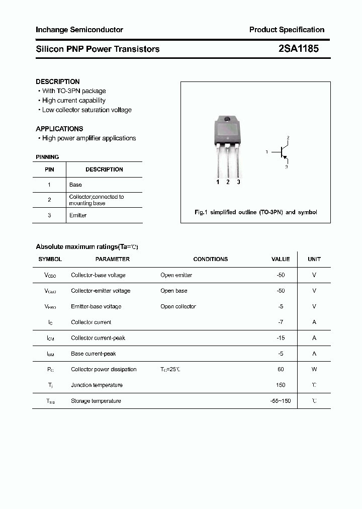 2SA1185_4305390.PDF Datasheet