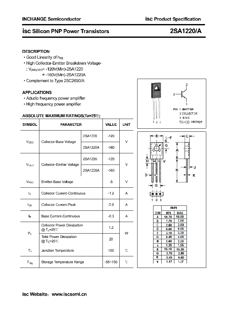 2SA1220_4340336.PDF Datasheet