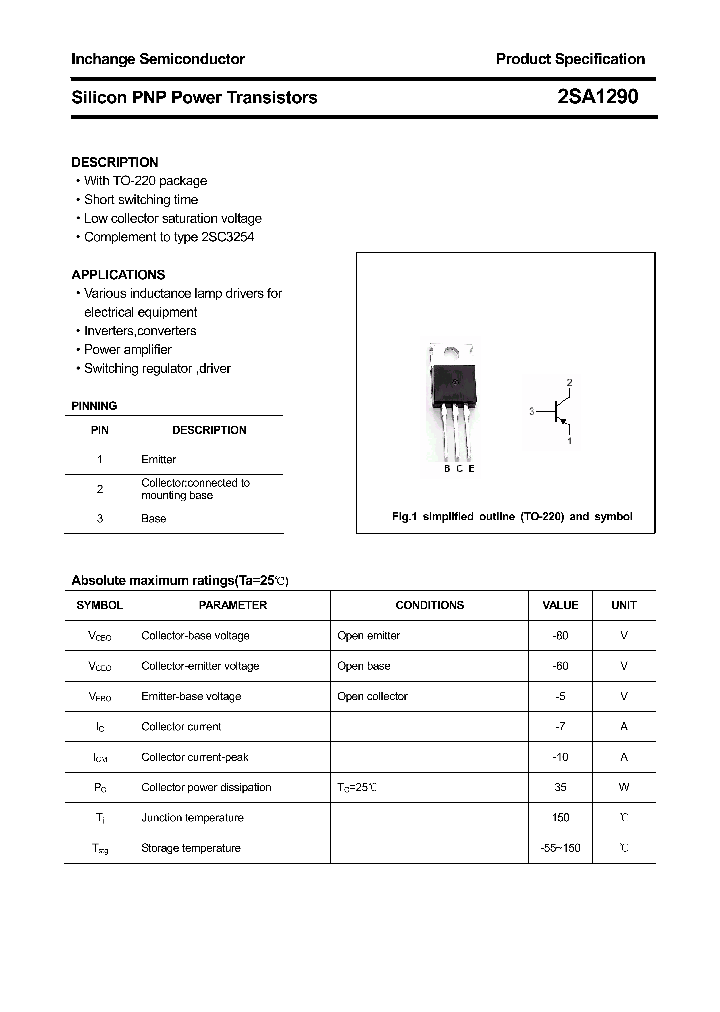 2SA1290_4507289.PDF Datasheet