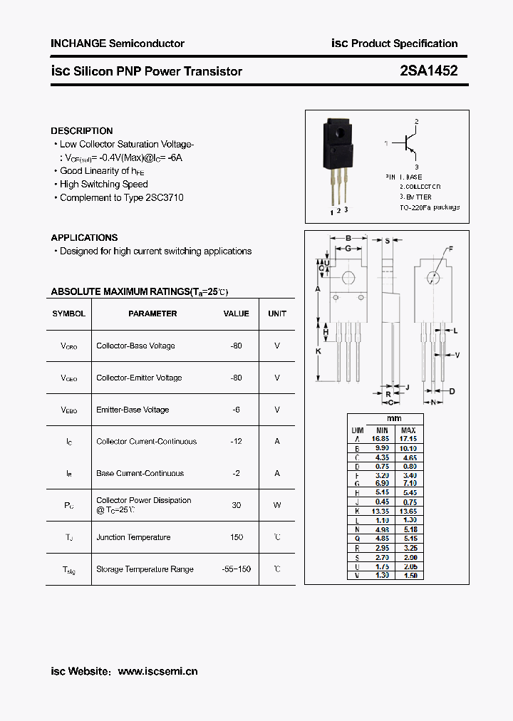 2SA1452_4306892.PDF Datasheet