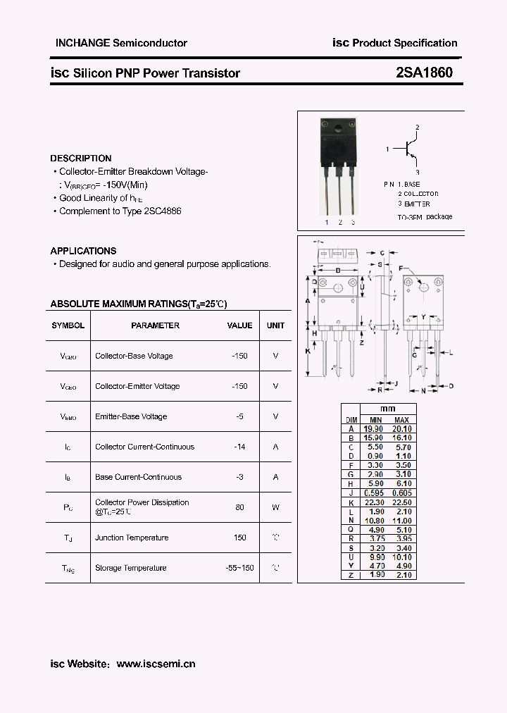 2SA1860_4523289.PDF Datasheet
