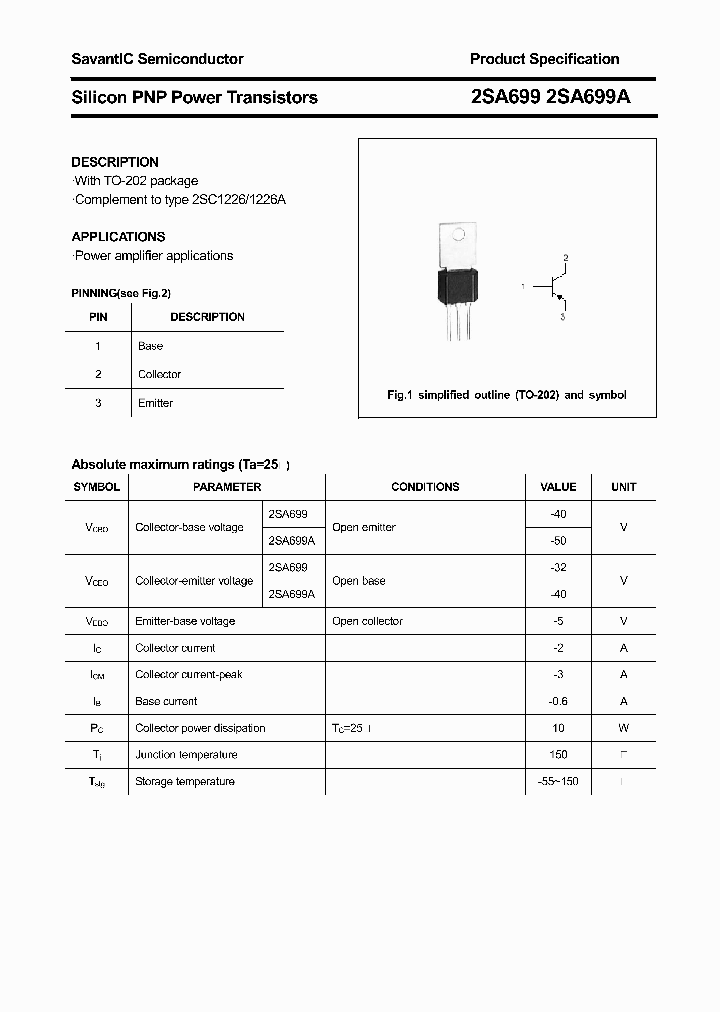 2SA699_4461226.PDF Datasheet