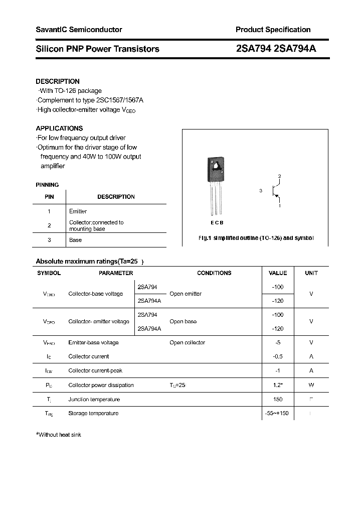 2SA794_4369634.PDF Datasheet