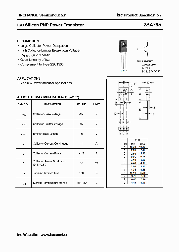 2SA795_4310199.PDF Datasheet