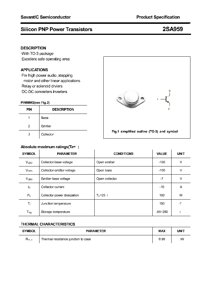2SA959_4561241.PDF Datasheet