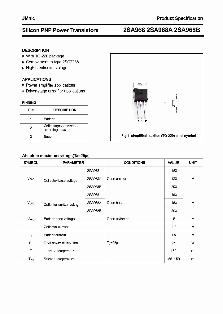 2SA968_4464555.PDF Datasheet