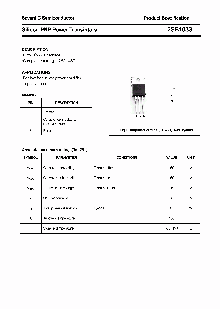 2SB1033_4746642.PDF Datasheet